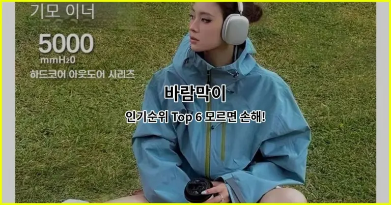 바람막이 인기순위 Top 6 모르면 손해!